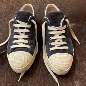 AUTHENTIC Prada sneakers; blue suede